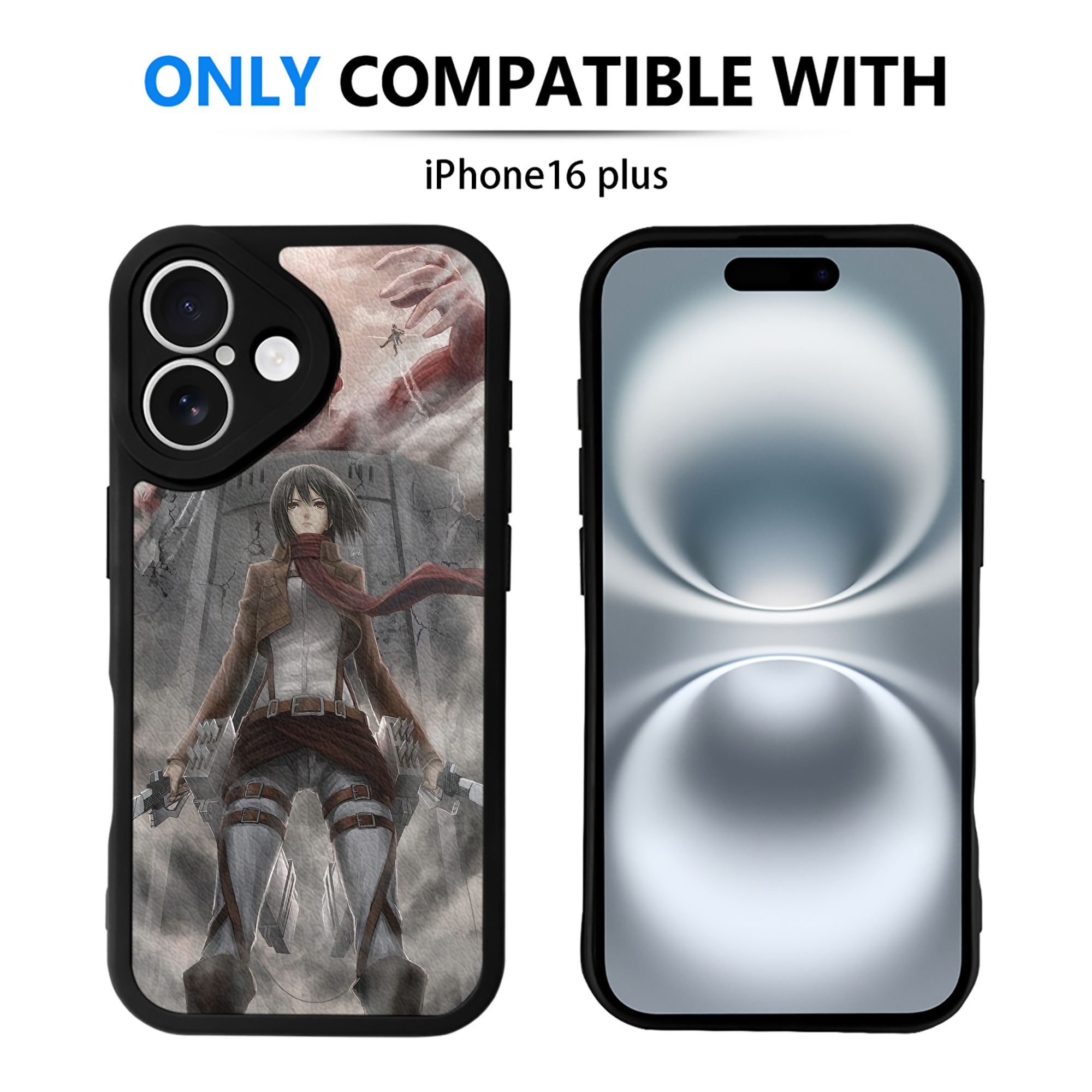 （画像用） 進撃の巨人 Attack on Titan 【iPhone 16シリーズ対応】シリコンスマホケース（レザー調） 材質：シリコン